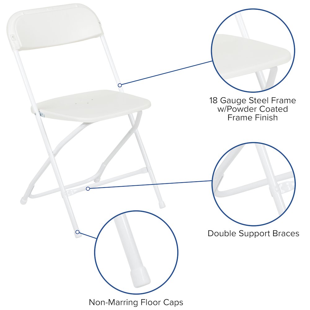 Tent Set-10'x10' Wheeled White Canopy Tent, 6-Foot Table, 4 White Folding Chairs. Picture 6