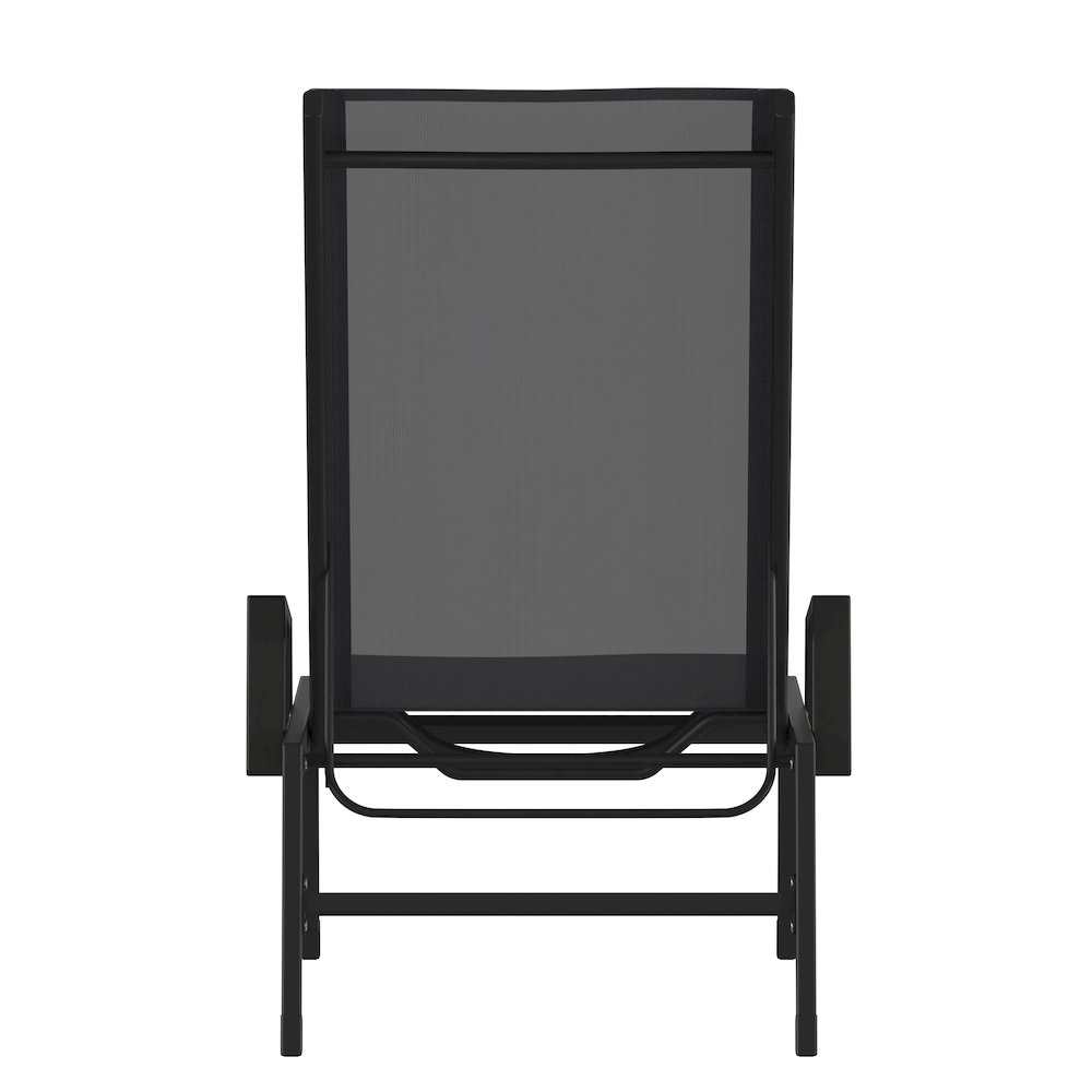 Modern Outdoor Chaise Lounge Chair with Arms. Picture 8