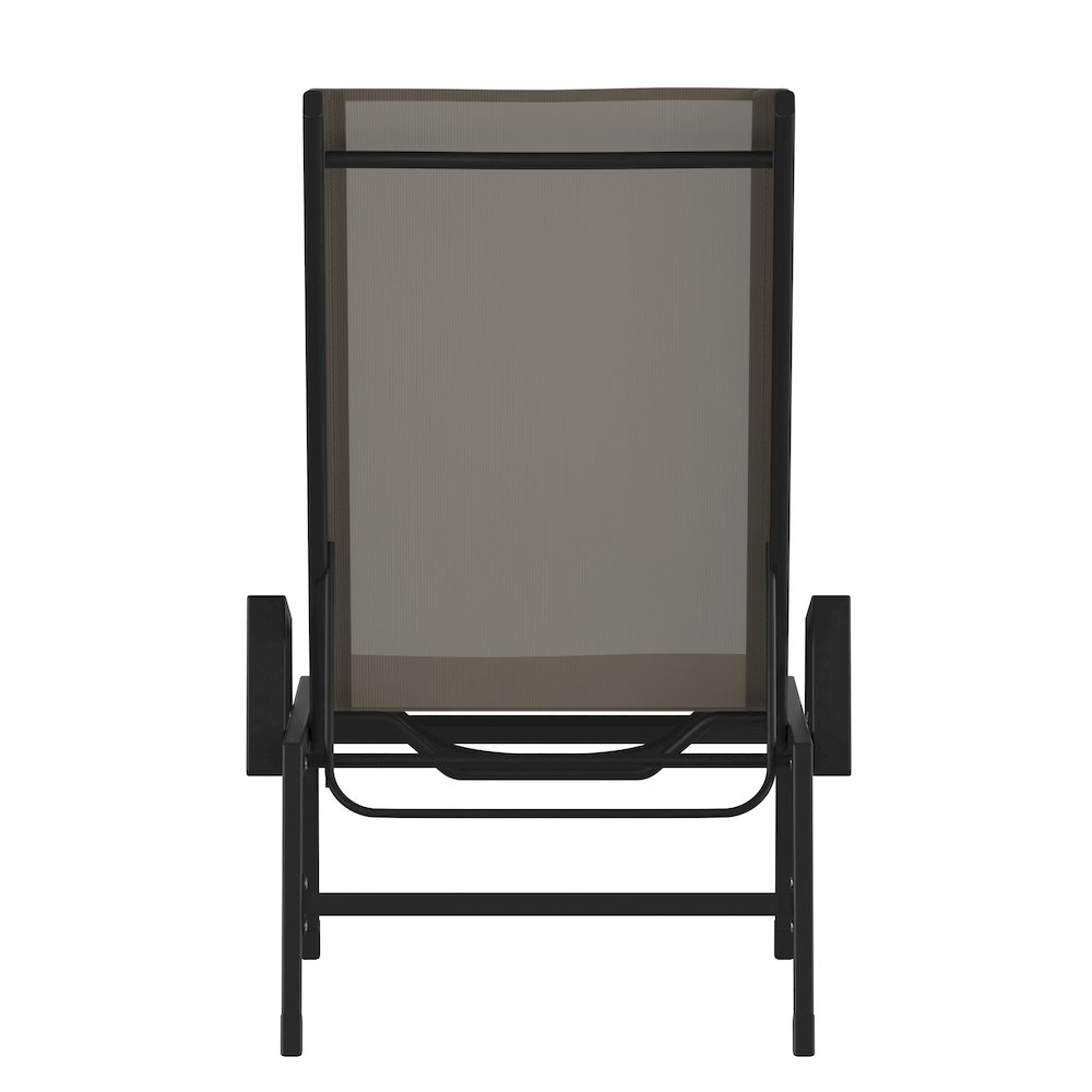 Modern Outdoor Chaise Lounge Chair with Arms. Picture 8
