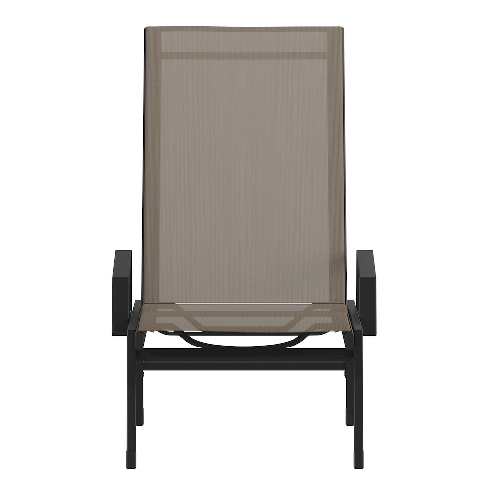 Modern Outdoor Chaise Lounge Chair with Arms. Picture 11