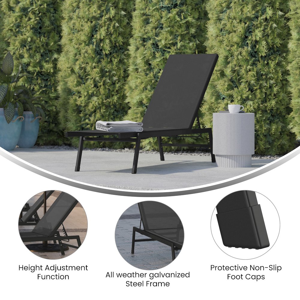 Modern Outdoor Chaise Lounge Chair. Picture 4