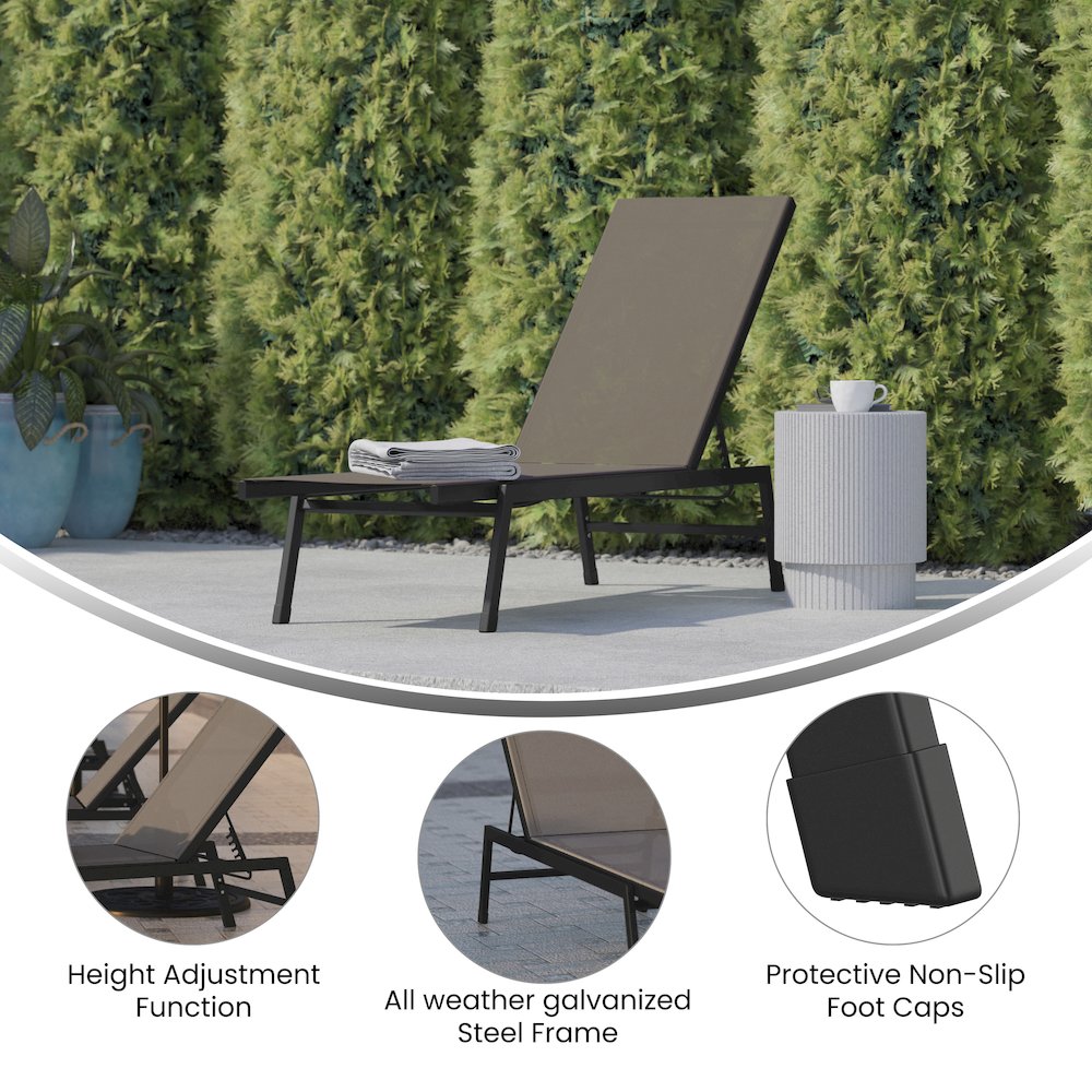 Modern Outdoor Chaise Lounge Chair. Picture 4