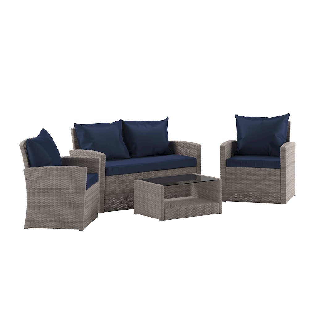 Contemporary Outdoor Seating Set. Picture 1