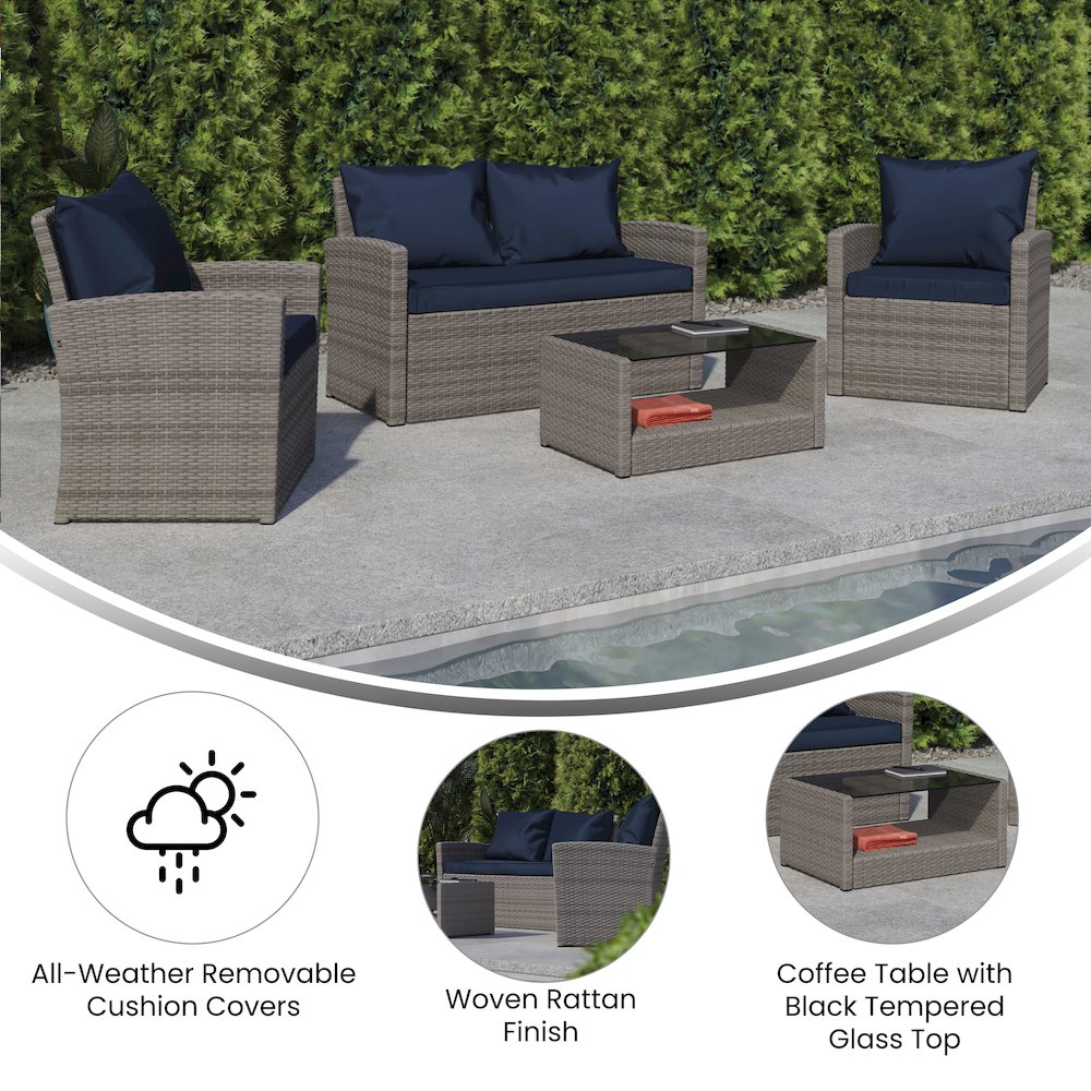 Contemporary Outdoor Seating Set. Picture 4