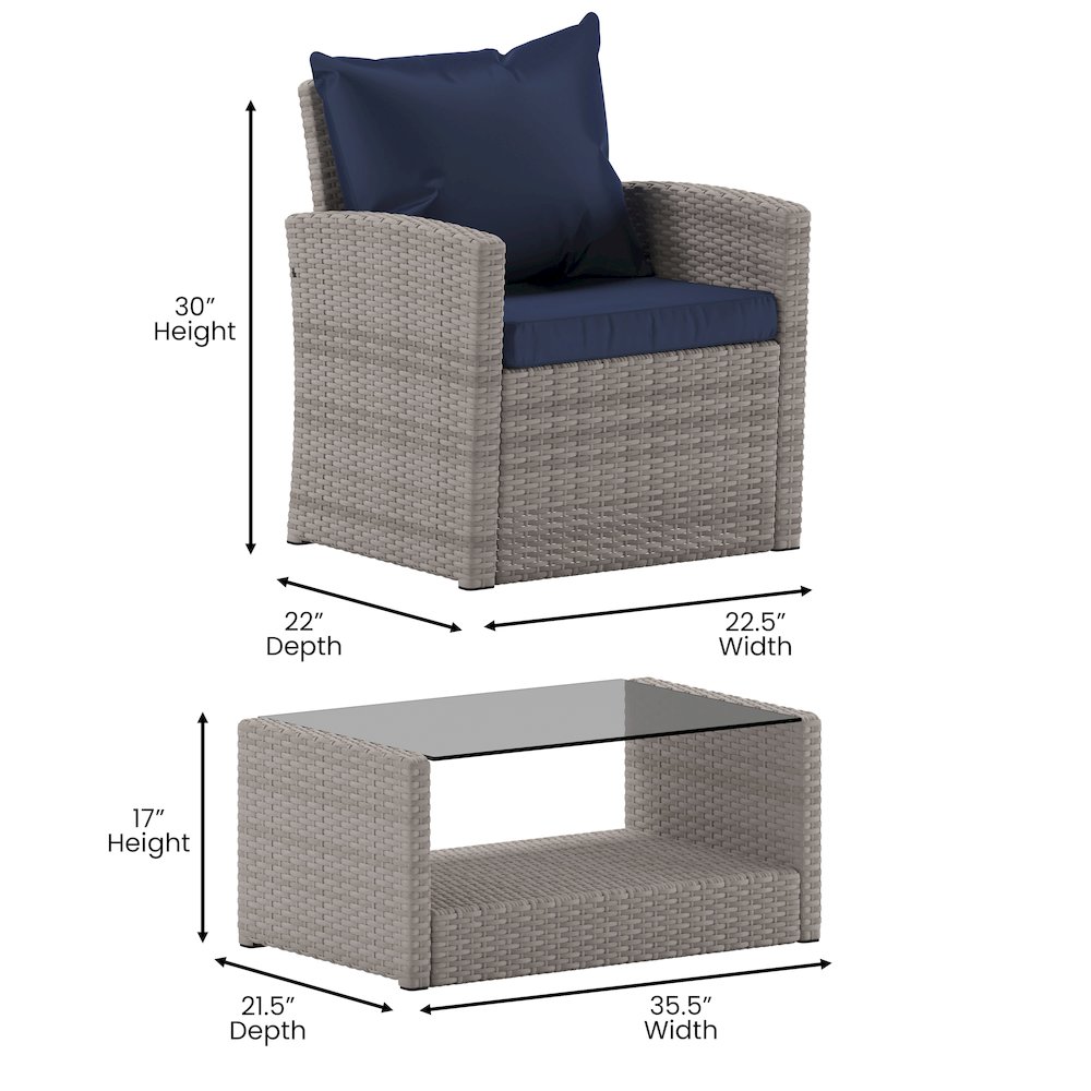 Contemporary Outdoor Seating Set. Picture 6