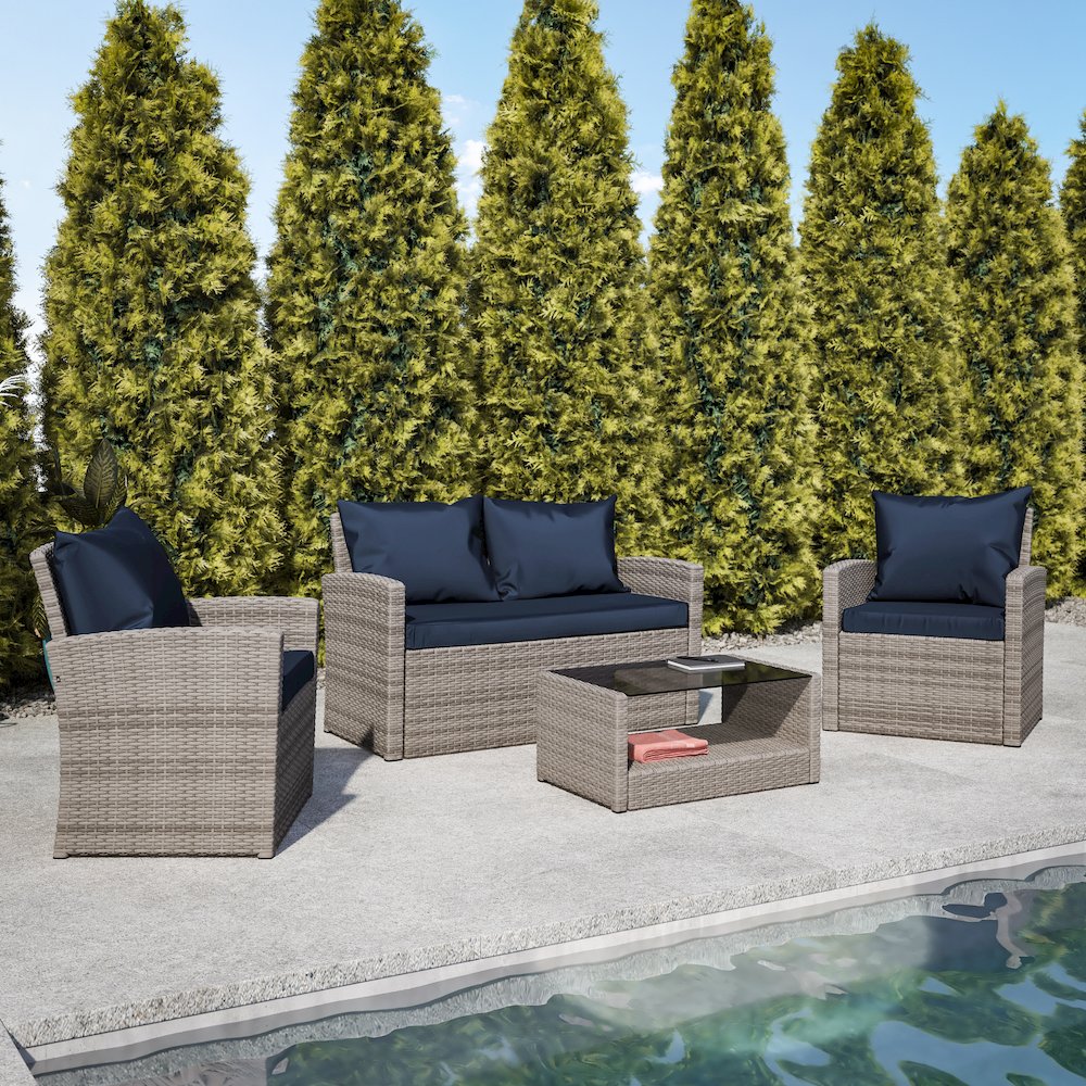 Contemporary Outdoor Seating Set. Picture 2