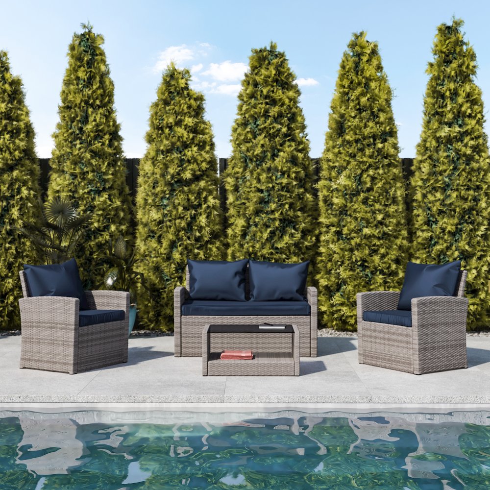 Contemporary Outdoor Seating Set. Picture 7