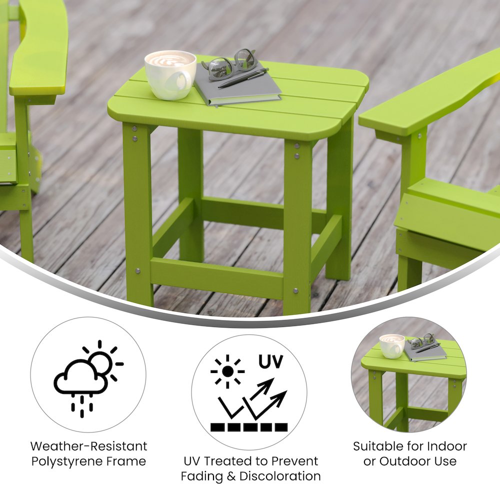 Contemporary Commercial Grade Adirondack Side Table for year round use. Picture 4