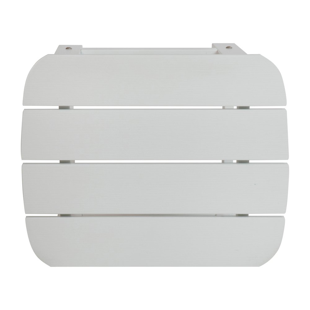 All-Weather Poly Resin Wood Adirondack Side Table in White. Picture 8