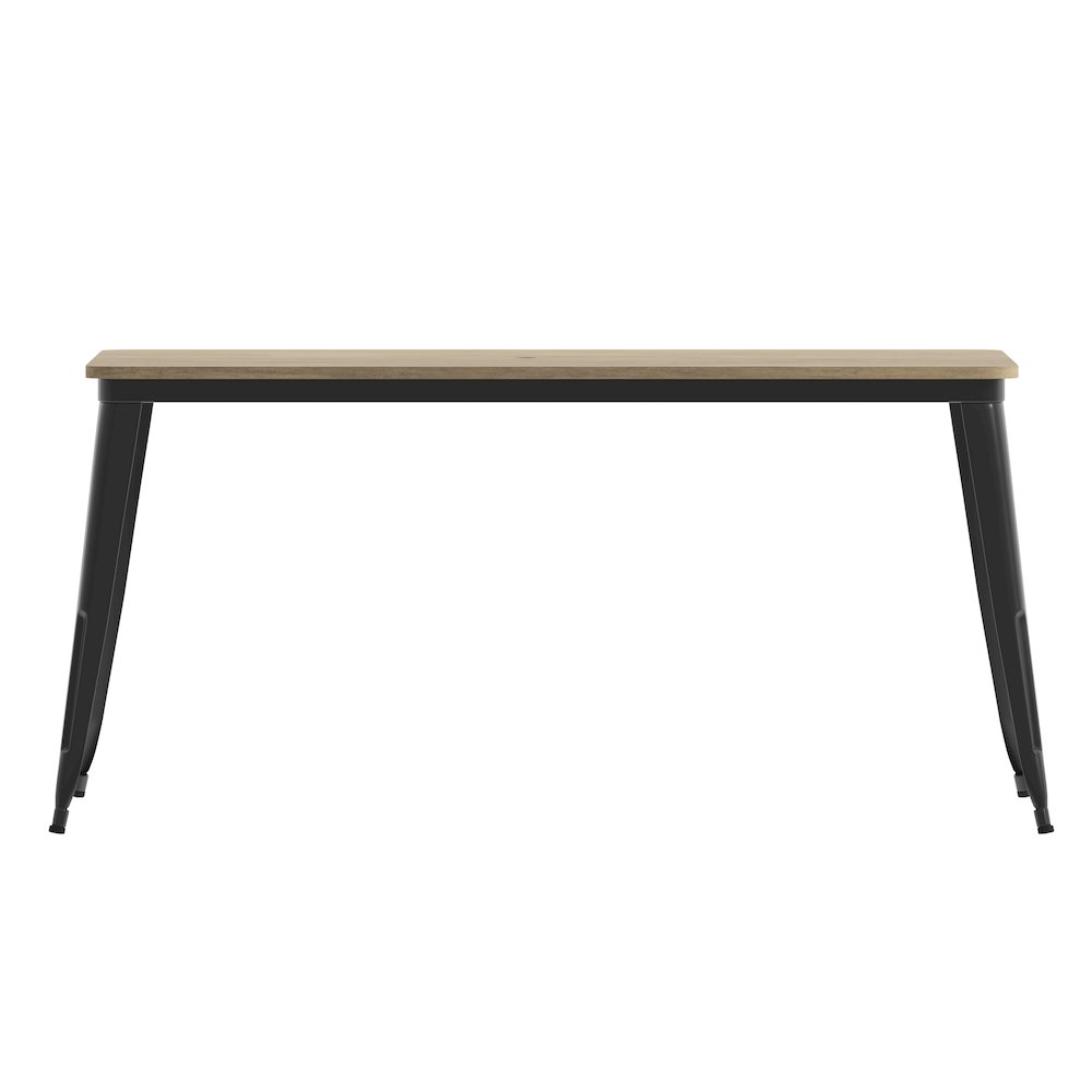 Contemporary 30" x 60" Commercial Dining Table for 6 with Umbrella Hole. Picture 10