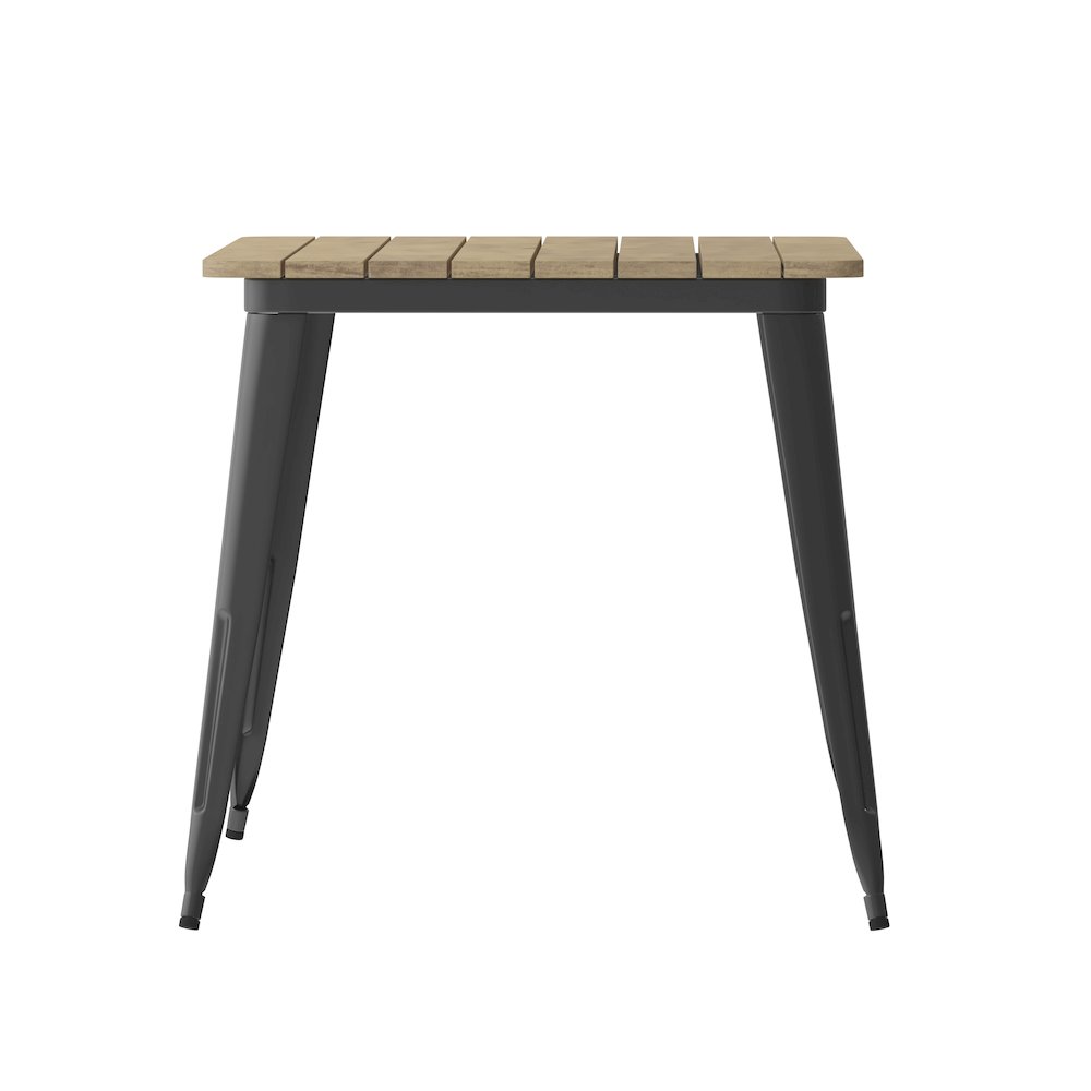 Contemporary 30" x 60" Commercial Dining Table for 6 with Umbrella Hole. Picture 9