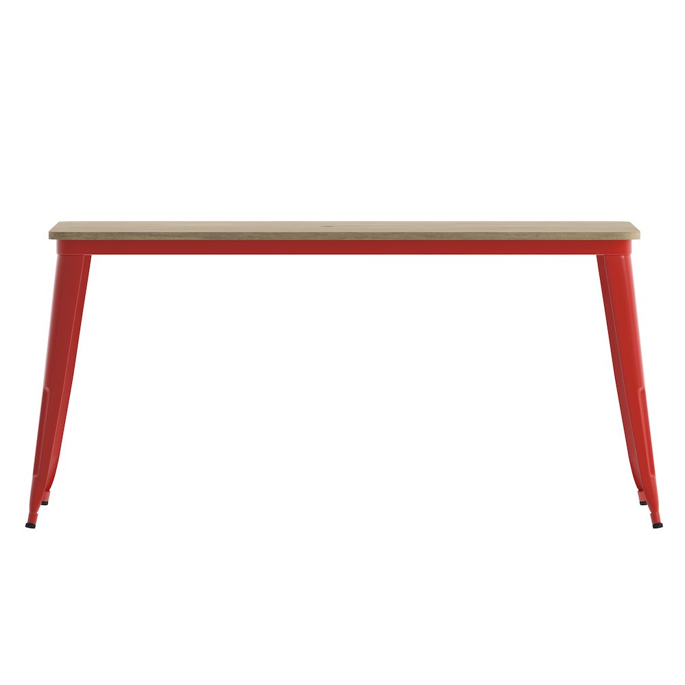 Contemporary 30" x 60" Commercial Dining Table for 6 with Umbrella Hole. Picture 10
