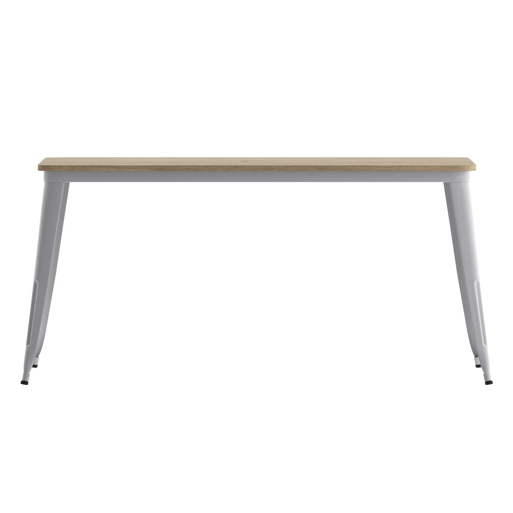 Contemporary 30" x 60" Commercial Dining Table for 6 with Umbrella Hole. Picture 10