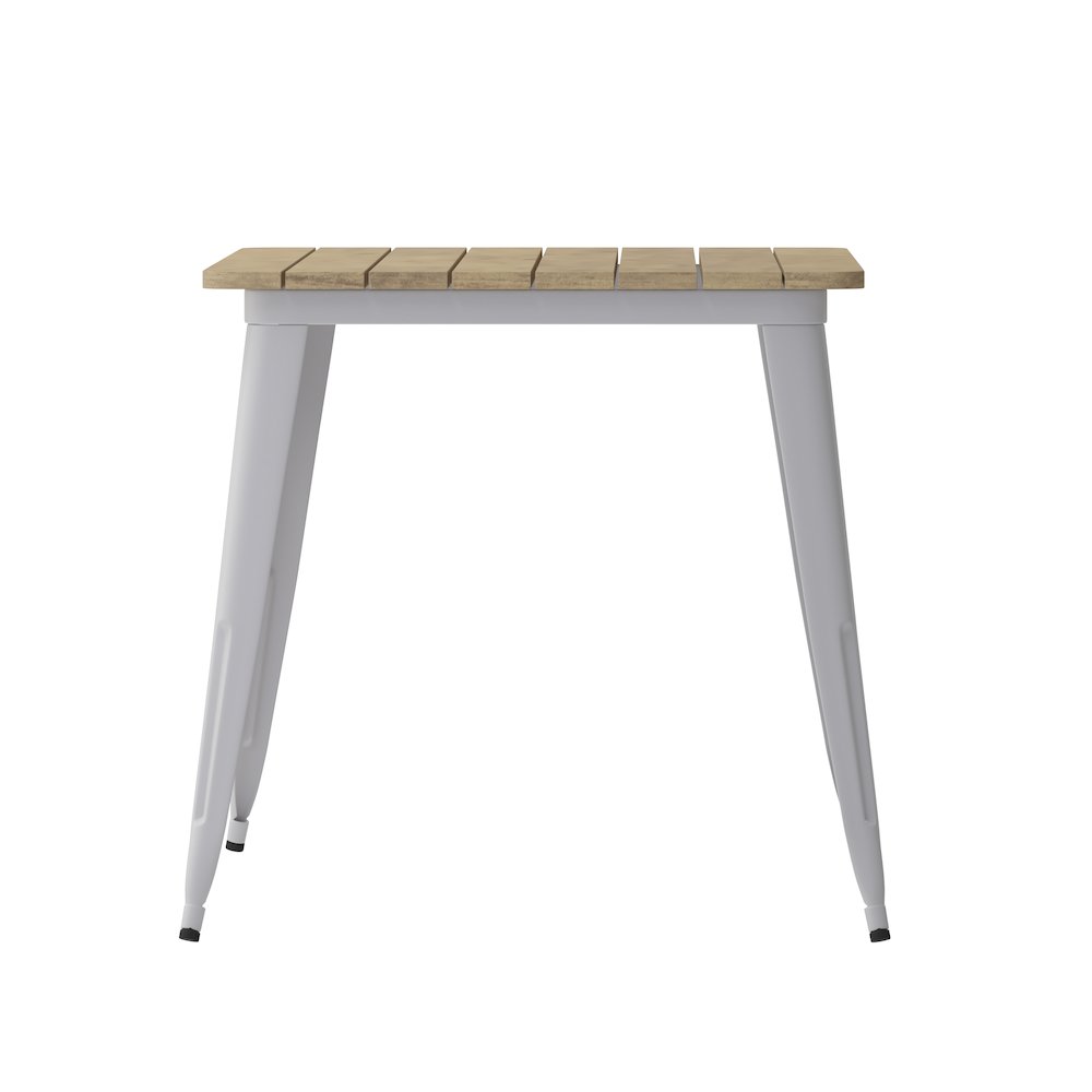 Contemporary 30" x 60" Commercial Dining Table for 6 with Umbrella Hole. Picture 9