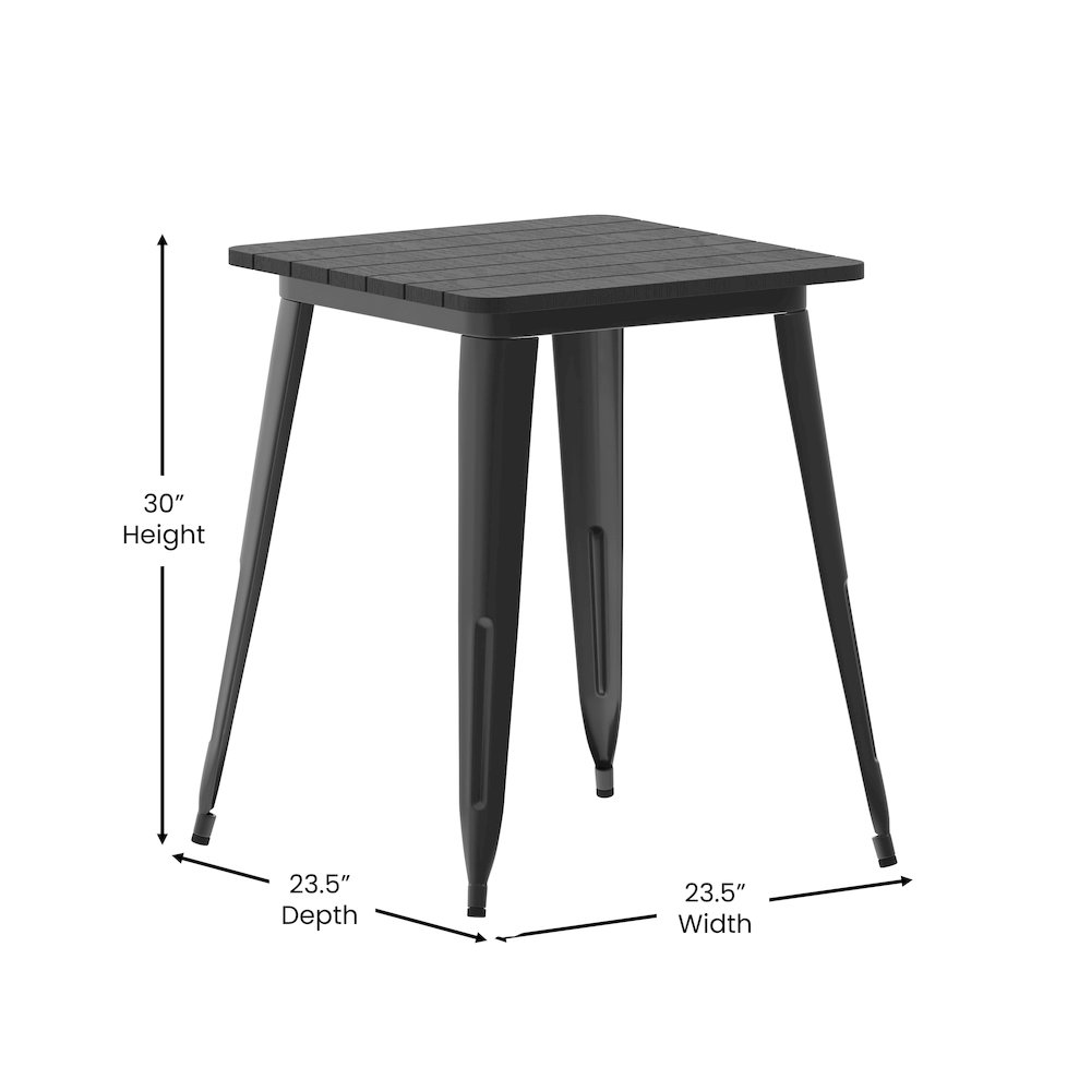 Contemporary 23.75" Square Commercial Dining Table for 2. Picture 5