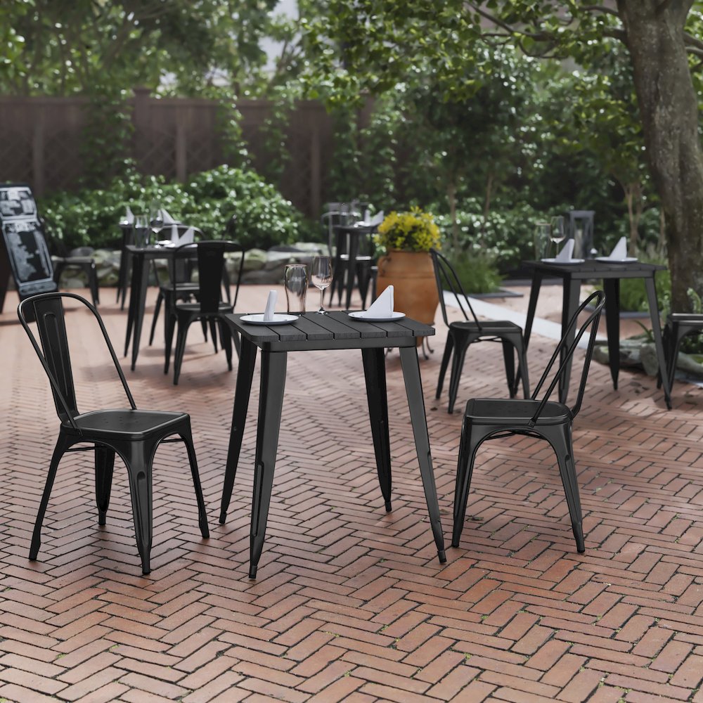 Contemporary 23.75" Square Commercial Dining Table for 2. Picture 2