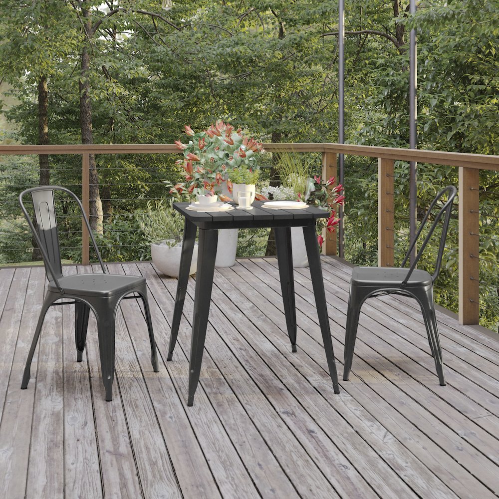 Contemporary 23.75" Square Commercial Dining Table for 2. Picture 6