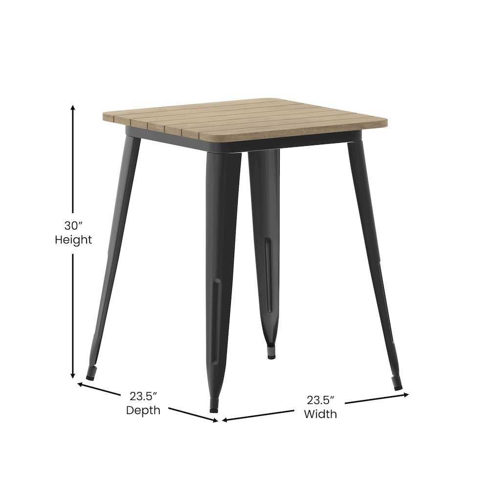 Contemporary 23.75" Square Commercial Dining Table for 2. Picture 5