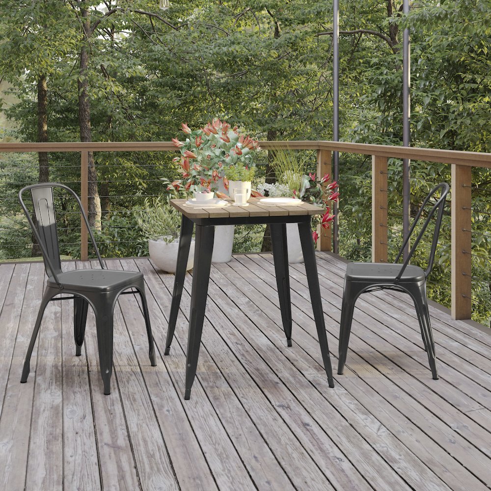 Contemporary 23.75" Square Commercial Dining Table for 2. Picture 6