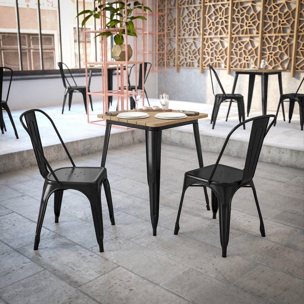 Contemporary 23.75" Square Commercial Dining Table for 2. Picture 7