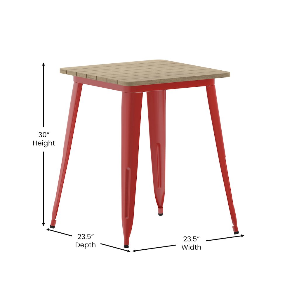 Contemporary 23.75" Square Commercial Dining Table for 2. Picture 5