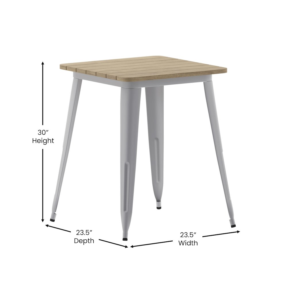Contemporary 23.75" Square Commercial Dining Table for 2. Picture 5