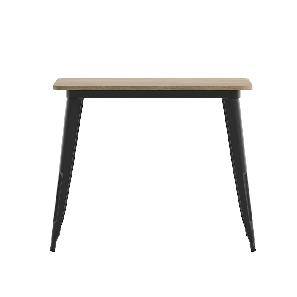 Contemporary 36" Square Commercial Dining Table for 4 with Umbrella Hole. Picture 10