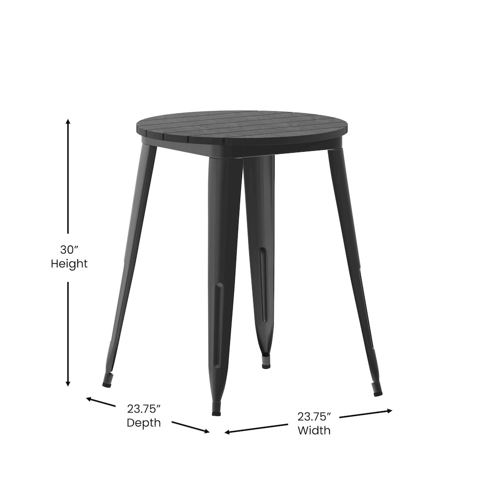 Contemporary 23.75" Round Commercial Dining Table for 2. Picture 5