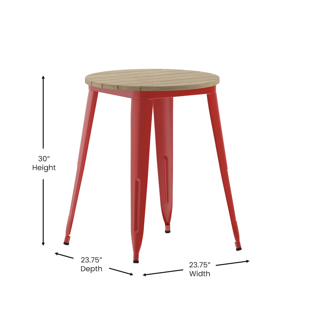 Contemporary 23.75" Round Commercial Dining Table for 2. Picture 5