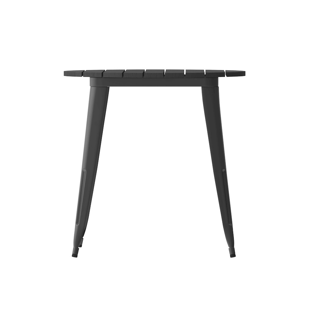 Contemporary 30" Round Commercial Dining Table for 4. Picture 9