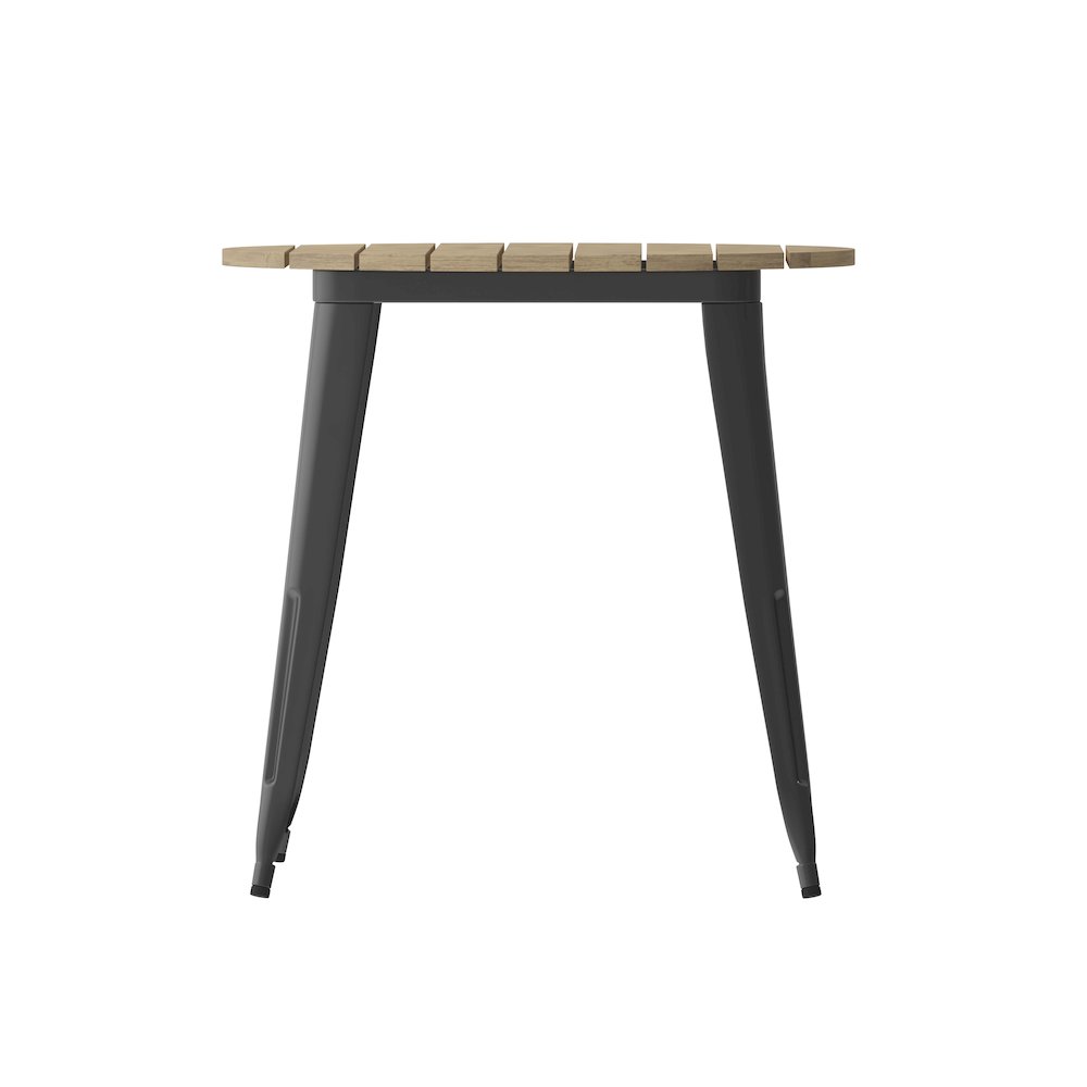 Contemporary 30" Round Commercial Dining Table for 4. Picture 9