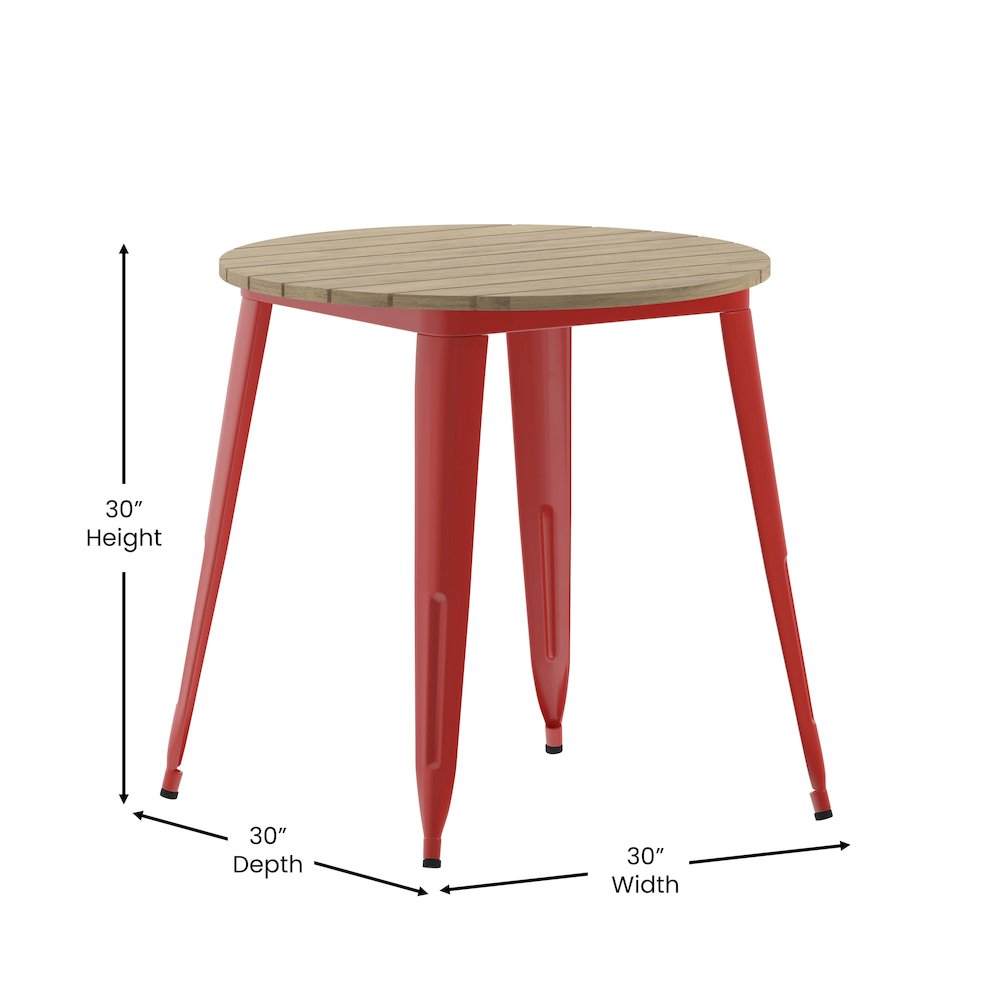 Contemporary 30" Round Commercial Dining Table for 4. Picture 5