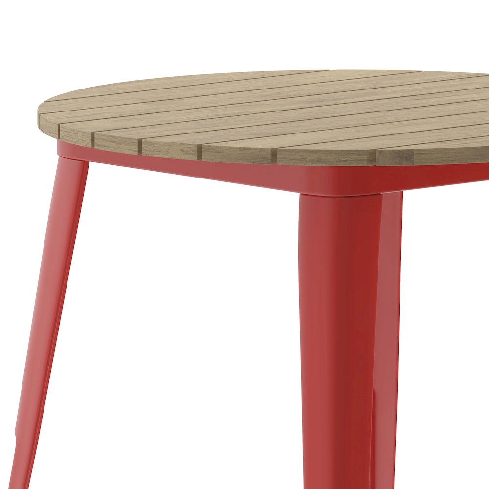 Contemporary 30" Round Commercial Dining Table for 4. Picture 8