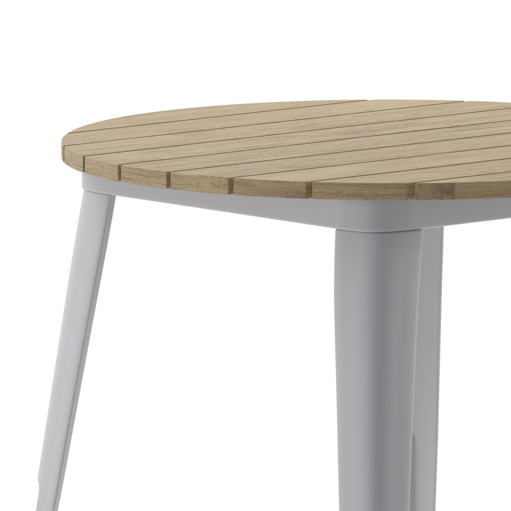 Contemporary 30" Round Commercial Dining Table for 4. Picture 8