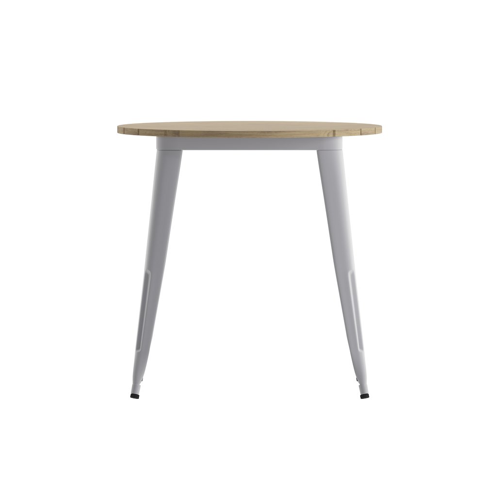 Contemporary 30" Round Commercial Dining Table for 4. Picture 10