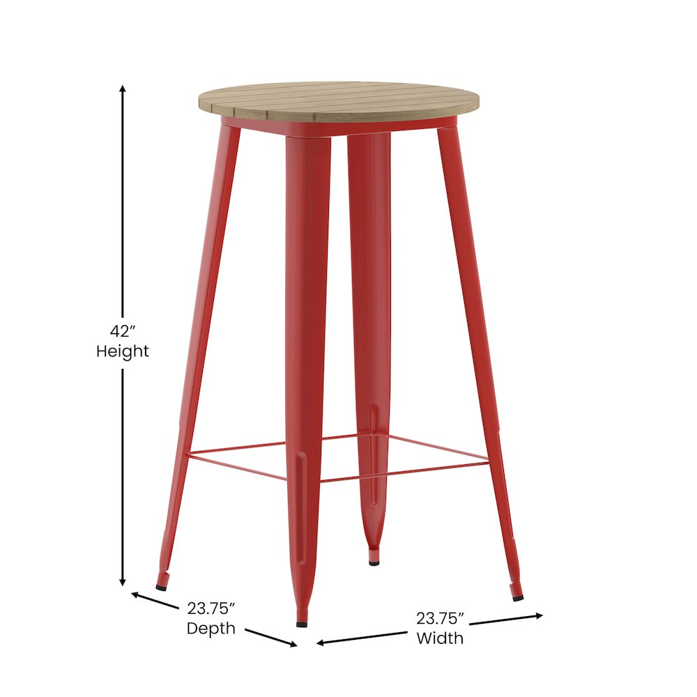 Contemporary 23.75" Round Commercial Bar Height Dining Table for 2. Picture 5