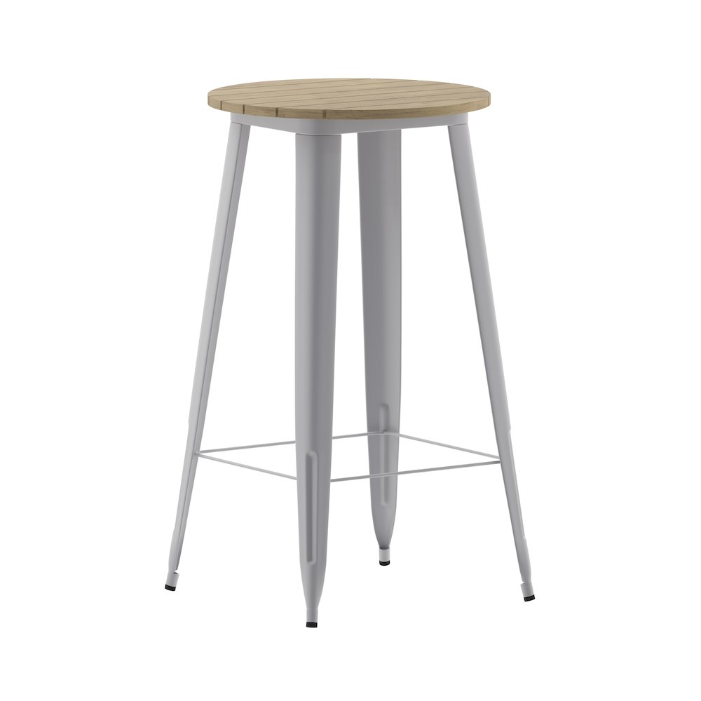 Contemporary 23.75" Round Commercial Bar Height Dining Table for 2. Picture 1