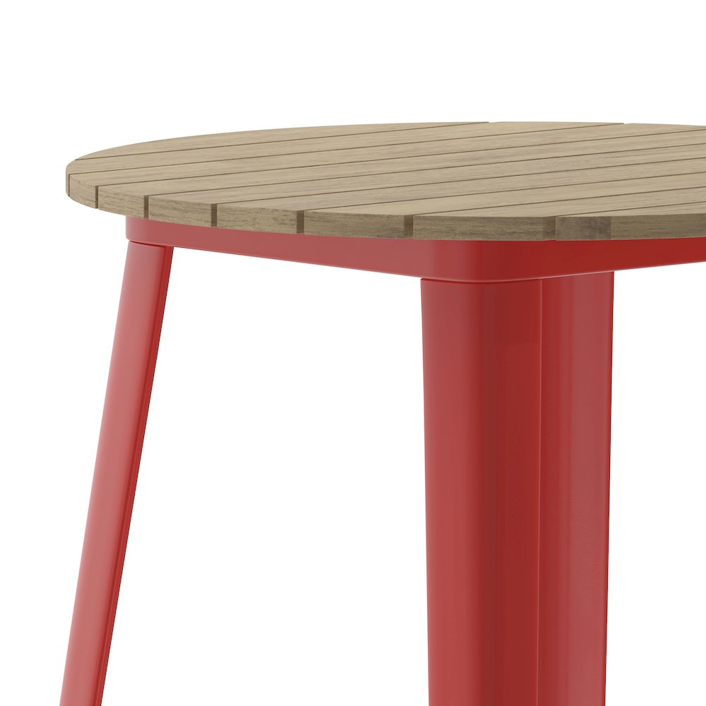 Contemporary 30" Round Commercial Bar Height Dining Table for 4. Picture 8