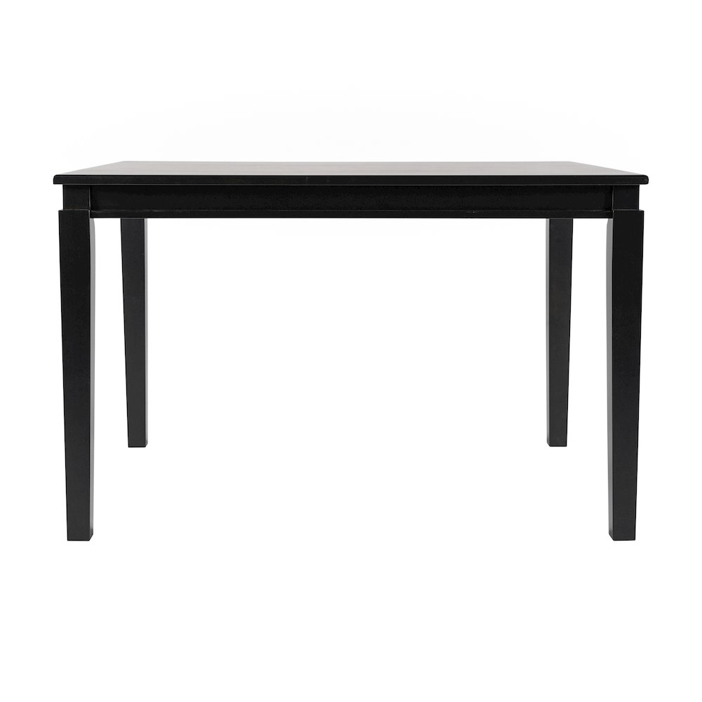 47" Solid Wood Dining Table, Heavy Duty Rectangle Wood Table, Black Matte Finish. Picture 10