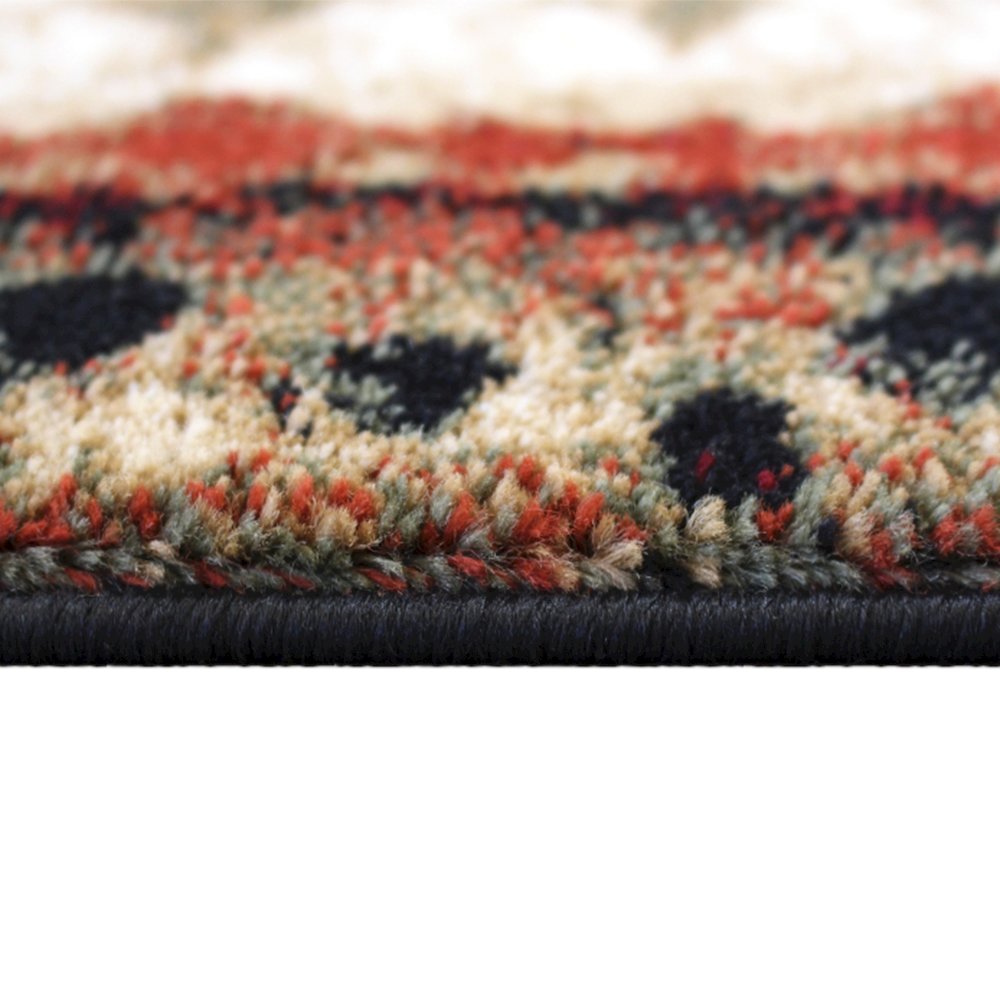 2' x 3' Rustic Lodge Wandering Black Bear and Cub Area Rug with Jute Backing. Picture 6
