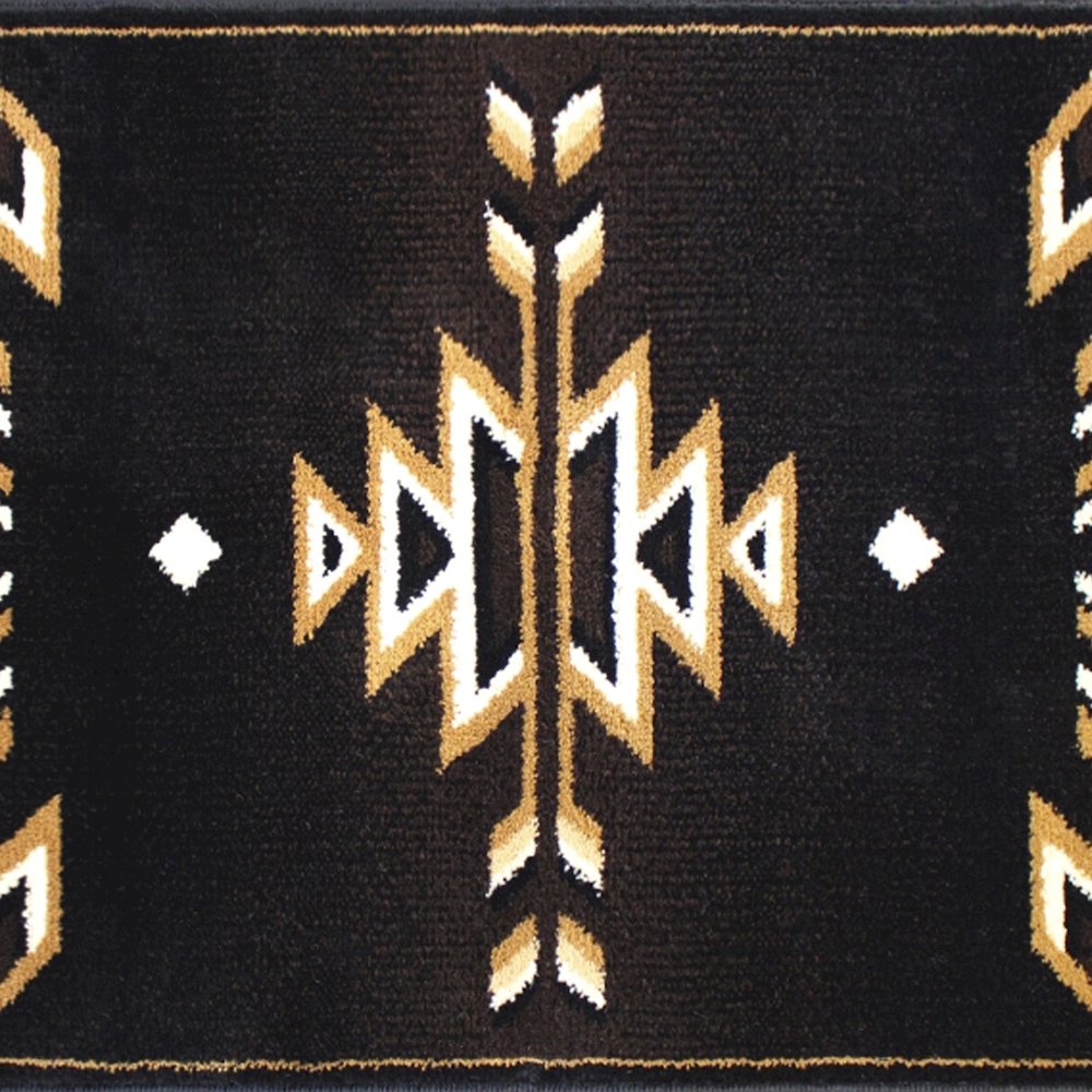 Southwestern 2' x 3' Brown Area Rug - Olefin Accent Rug with Jute Backing. Picture 7