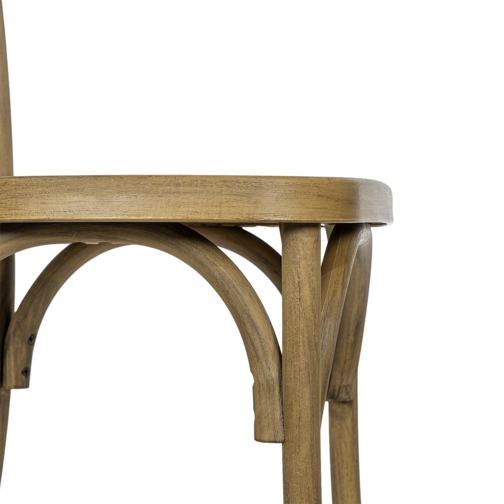 HERCULES Commercial Chestnut Wood Look Stackable Resin Cross Back Chair. Picture 8