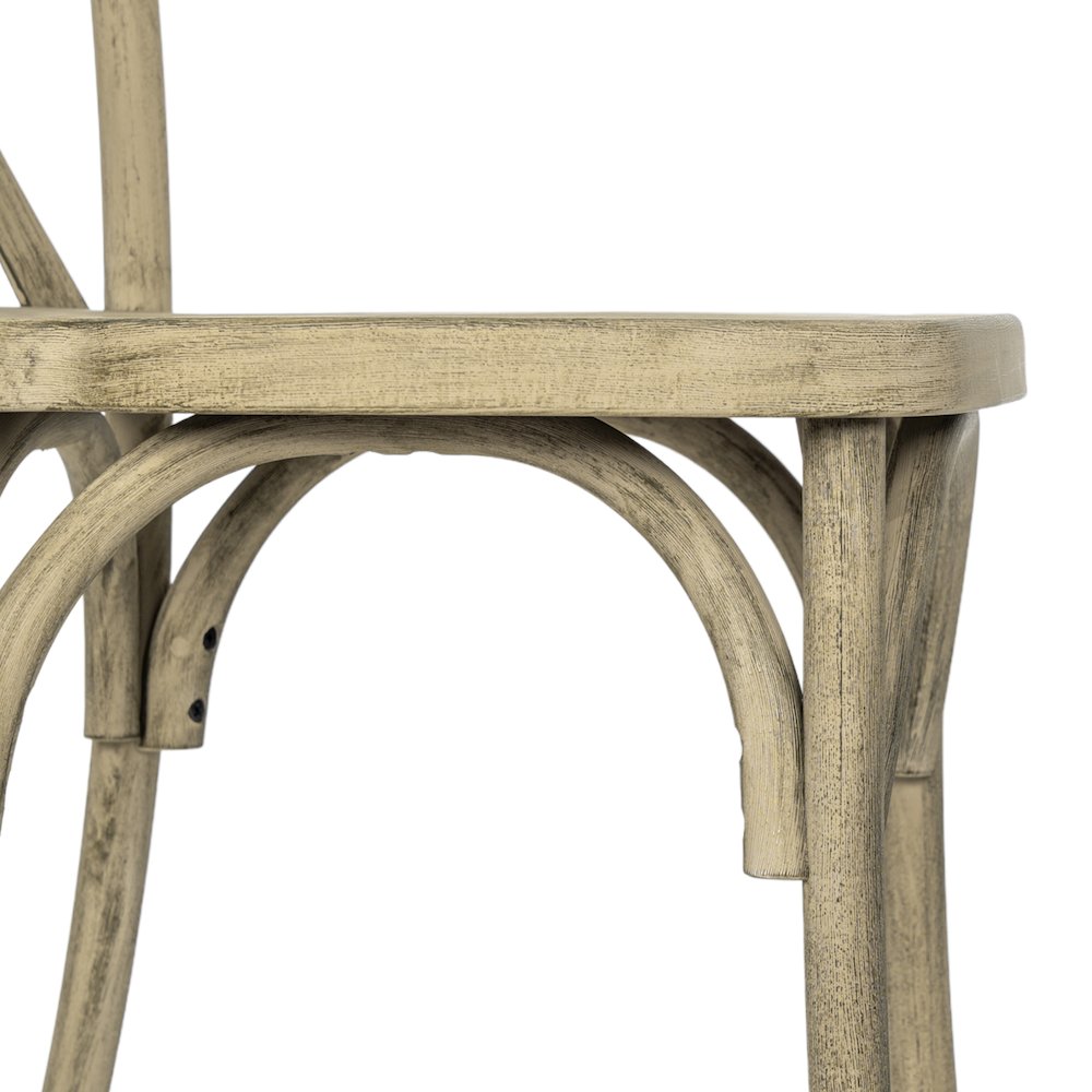 HERCULES Commercial Light Oak Wood Look Stackable Resin Cross Back Chair. Picture 8