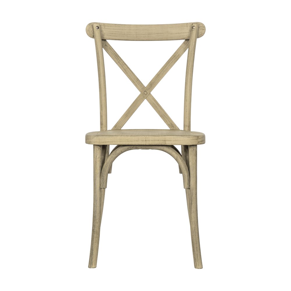 HERCULES Commercial Light Oak Wood Look Stackable Resin Cross Back Chair. Picture 10