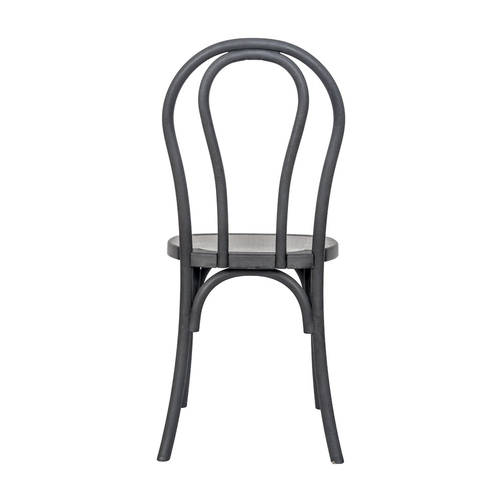 HERCULES Commercial Black Wood Look Stackable Resin Thonet Style Chair. Picture 7