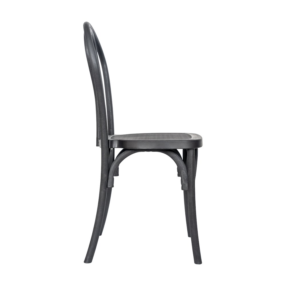 HERCULES Commercial Black Wood Look Stackable Resin Thonet Style Chair. Picture 9