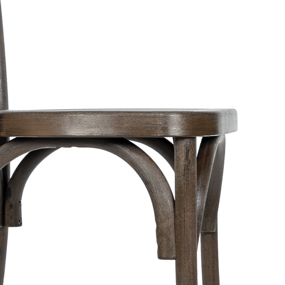 HERCULES Commercial Dark Brown Wood Look Stackable Resin Thonet Style Chair. Picture 8