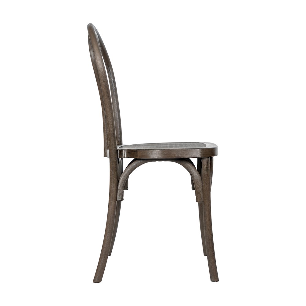 HERCULES Commercial Dark Brown Wood Look Stackable Resin Thonet Style Chair. Picture 9