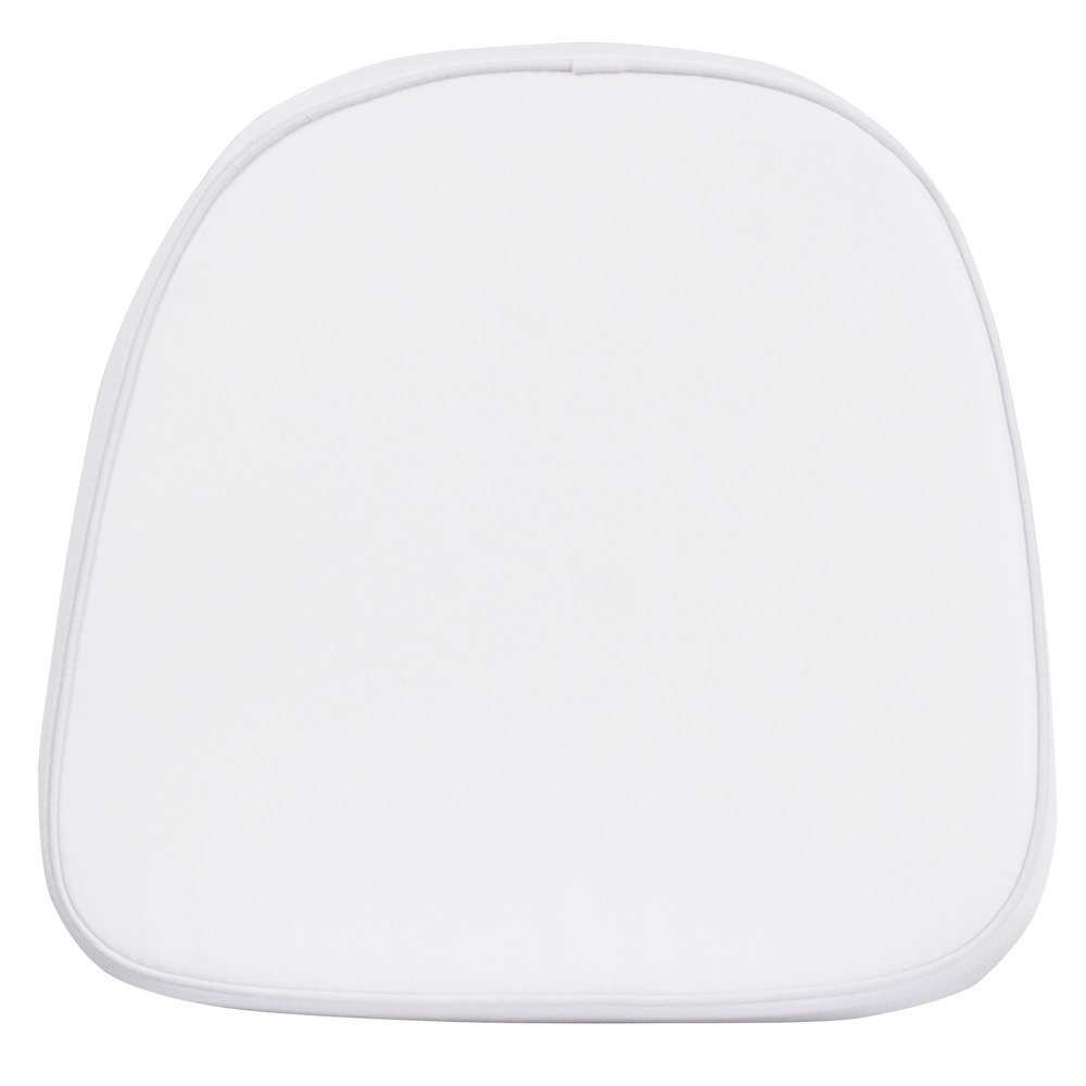 Kids Soft White Fabric Chiavari Chair Cushion. Picture 1