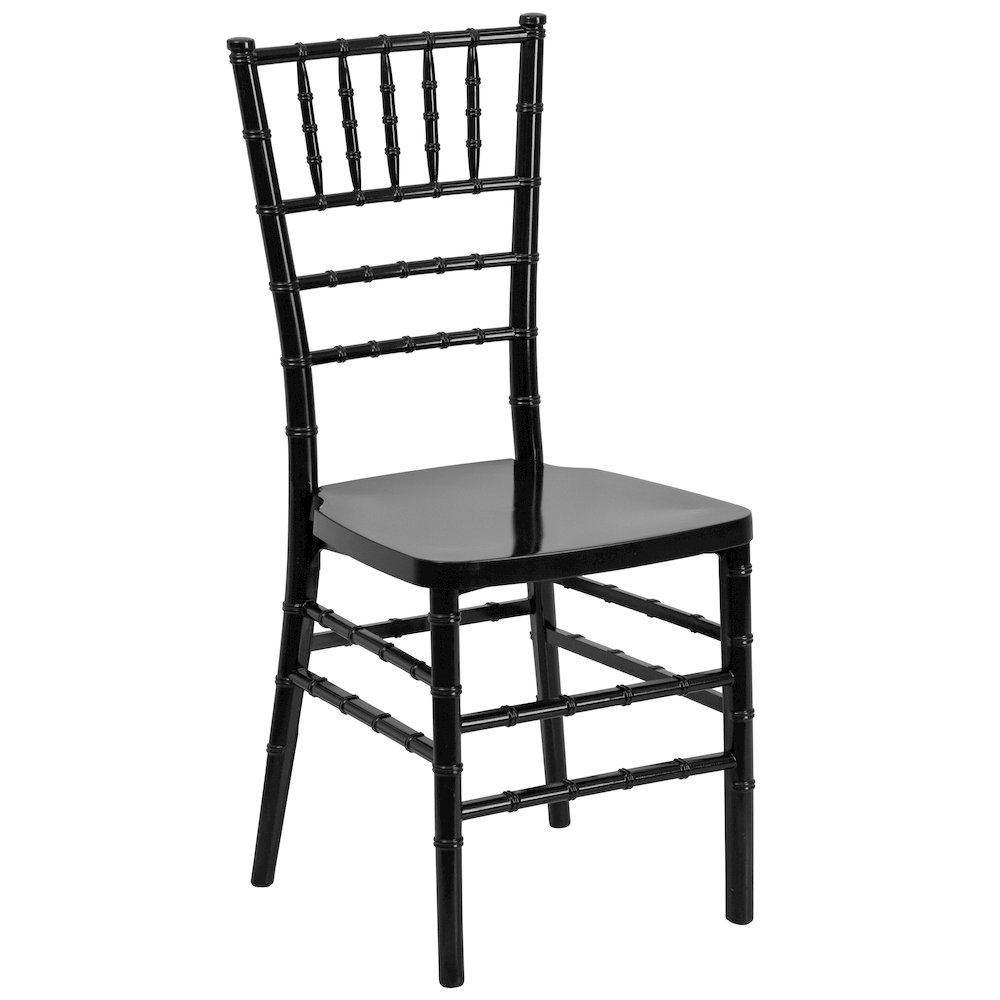 PREMIUM Black Resin Stacking Chiavari Chair. Picture 1